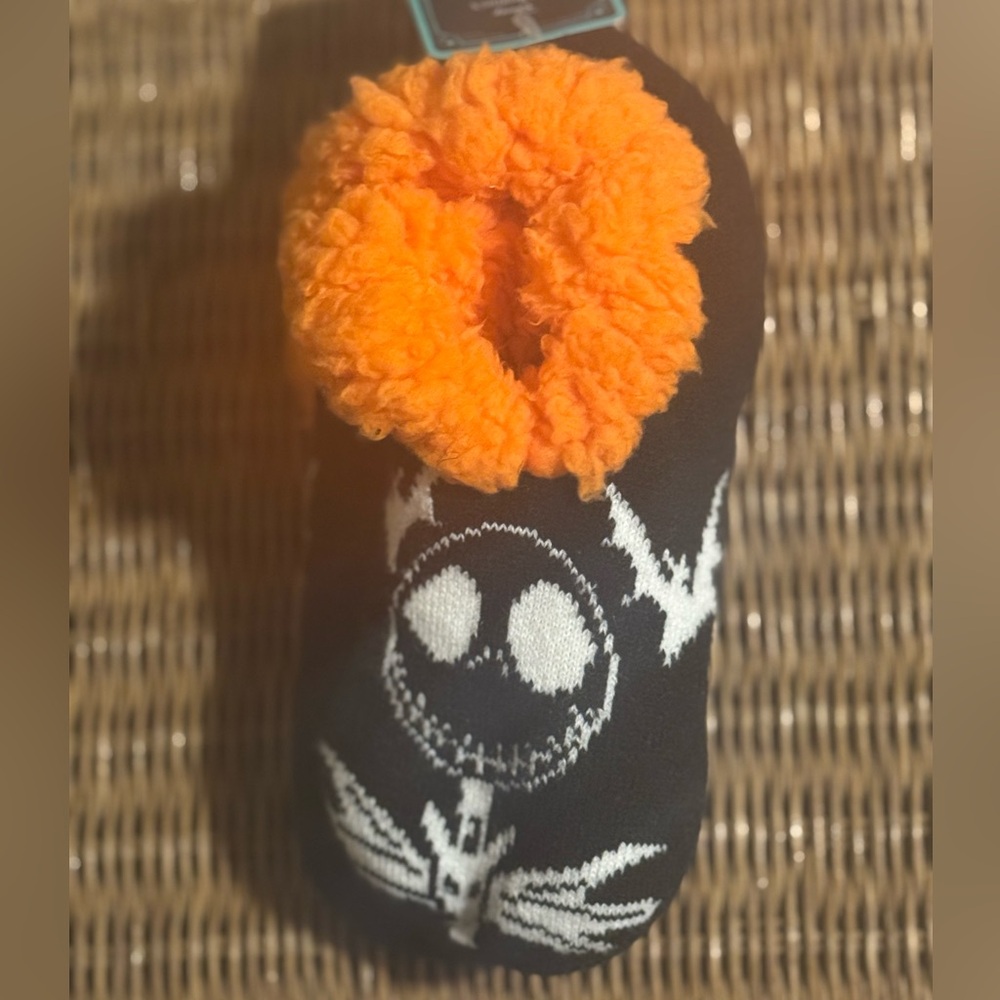 Disney Black and Orange Skull Socks